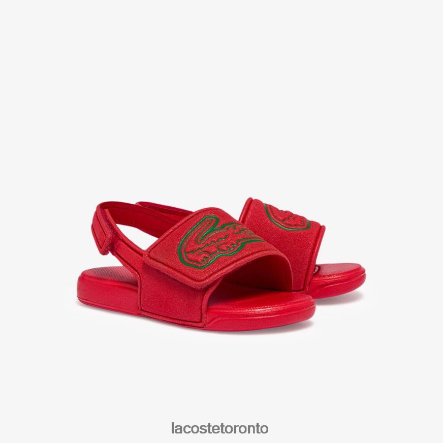 Shoes Lacoste L30 Strap Synthetic Slides Red/Green Kids Z60BPR2971