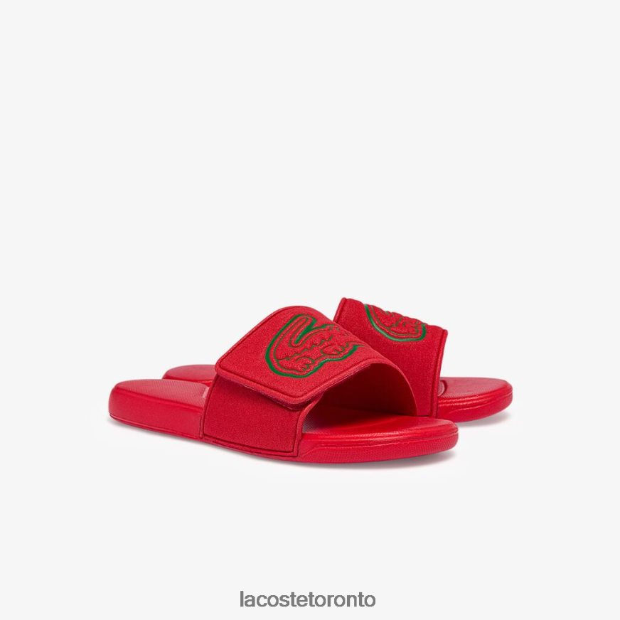 Shoes Lacoste L30 Strap Synthetic Slides Red/Green Kids Z60BPR3327