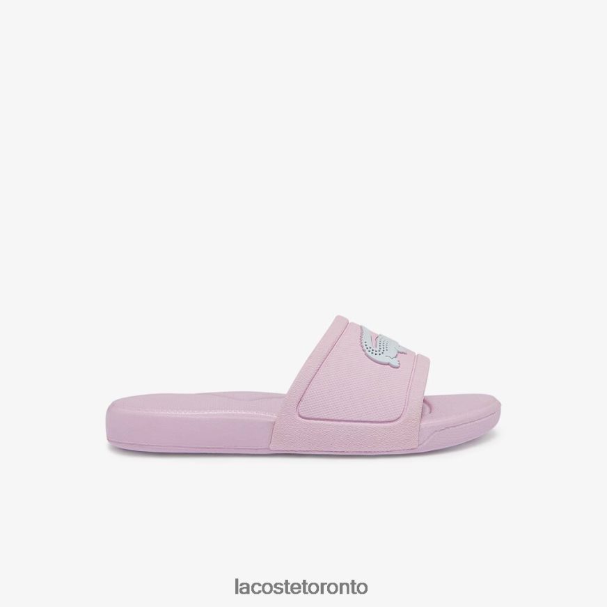 Shoes Lacoste L30 Synthetic Slides Light Pink  White Kids Z60BPR3233