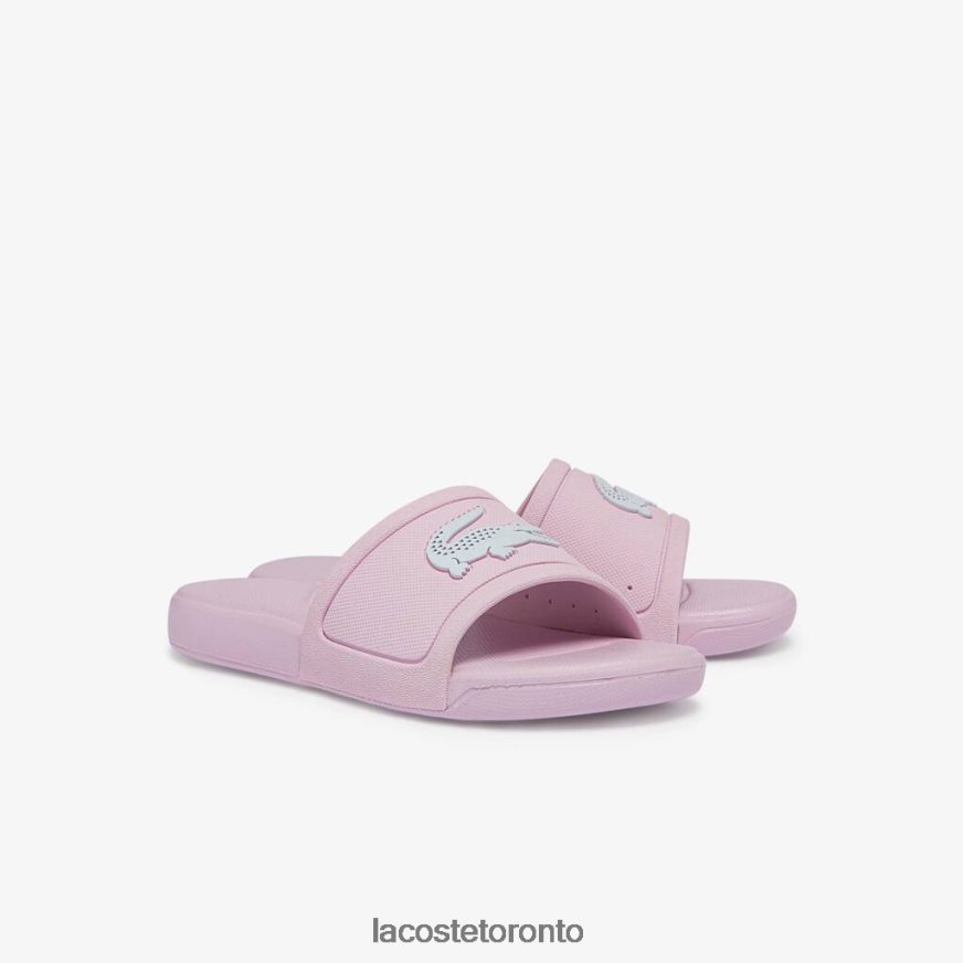 Shoes Lacoste L30 Synthetic Slides Light Pink  White Kids Z60BPR3233