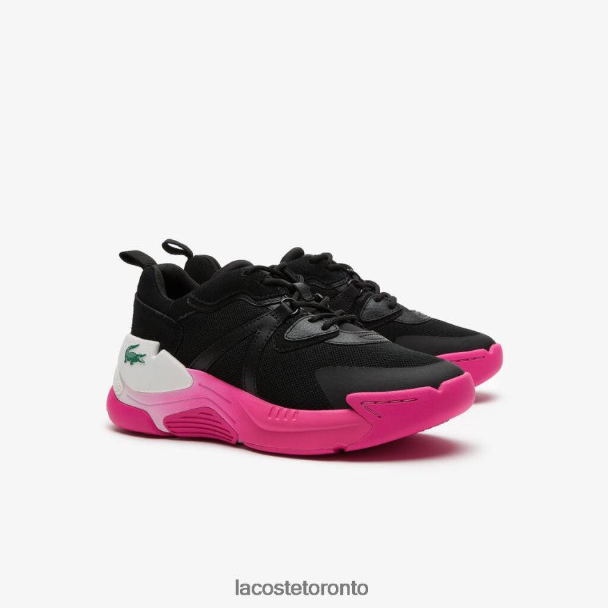 Shoes Lacoste LW2 Xtra Leather Sneakers Black/Pink Women Z60BPR2722