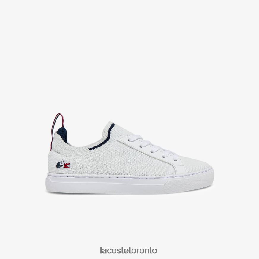 Shoes Lacoste La Piquee Textile Tricolor Sneakers White Navy  Red Kids Z60BPR3304