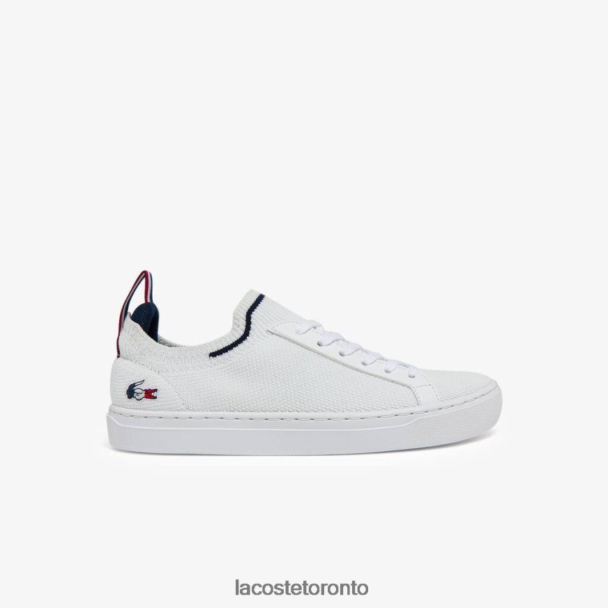 Shoes Lacoste La Piquee Textile Tricolor Sneakers White Navy  Red Kids Z60BPR3317