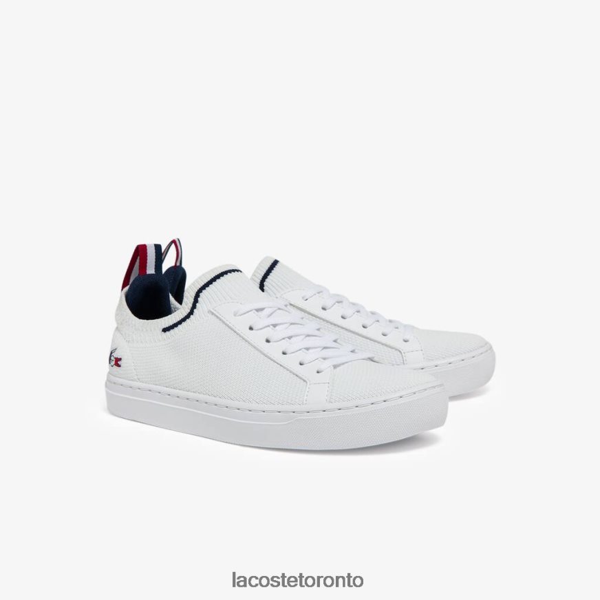 Shoes Lacoste La Piquee Textile Tricolor Sneakers White Navy  Red Kids Z60BPR3317