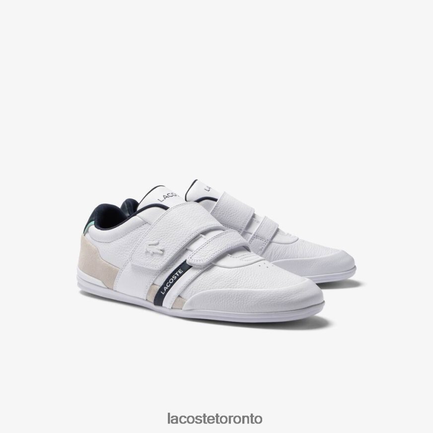 Shoes Lacoste Misano Strap Leather Sneakers White  Navy Men Z60BPR1727