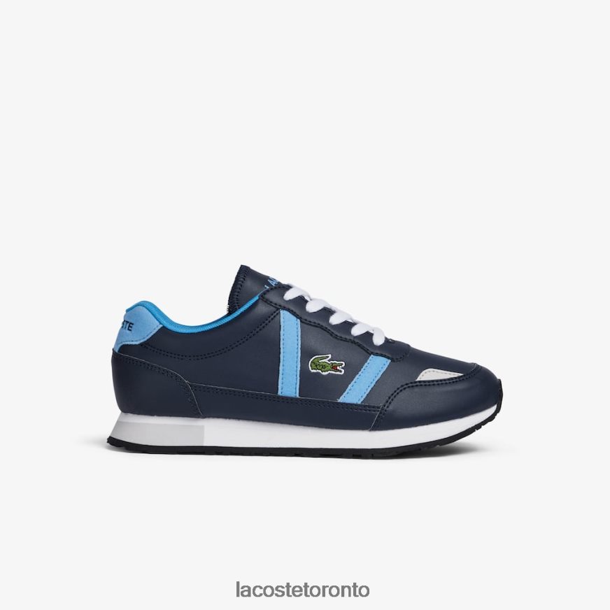 Shoes Lacoste Partner Synthetic Color-Pop Sneackers Navy  Light Blue Kids Z60BPR3333