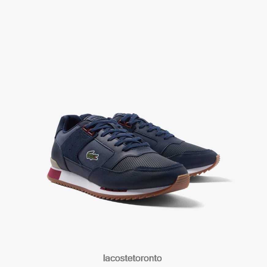 Shoes Lacoste Partner Textile and Leather Sneakers Navy/Gum Men Z60BPR1712