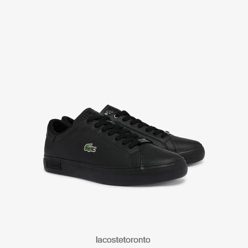 Shoes Lacoste Powercourt Burnished Leather Sneakers Black Men Z60BPR1846