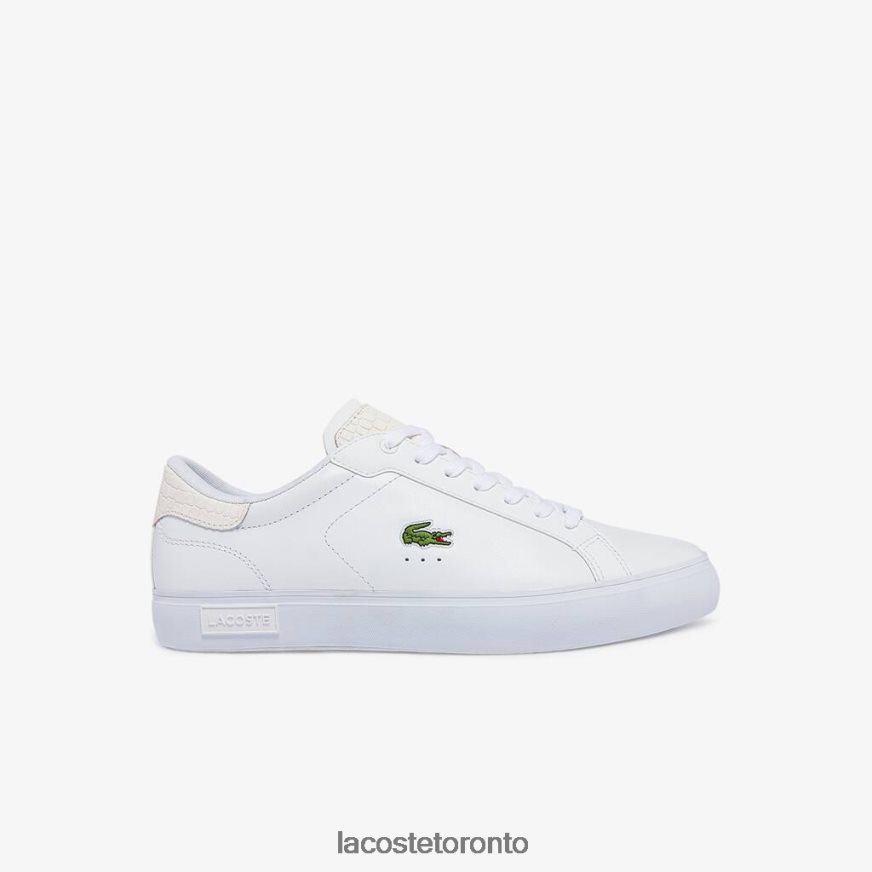 Shoes Lacoste Powercourt Burnished Leather Sneakers White Men Z60BPR1845