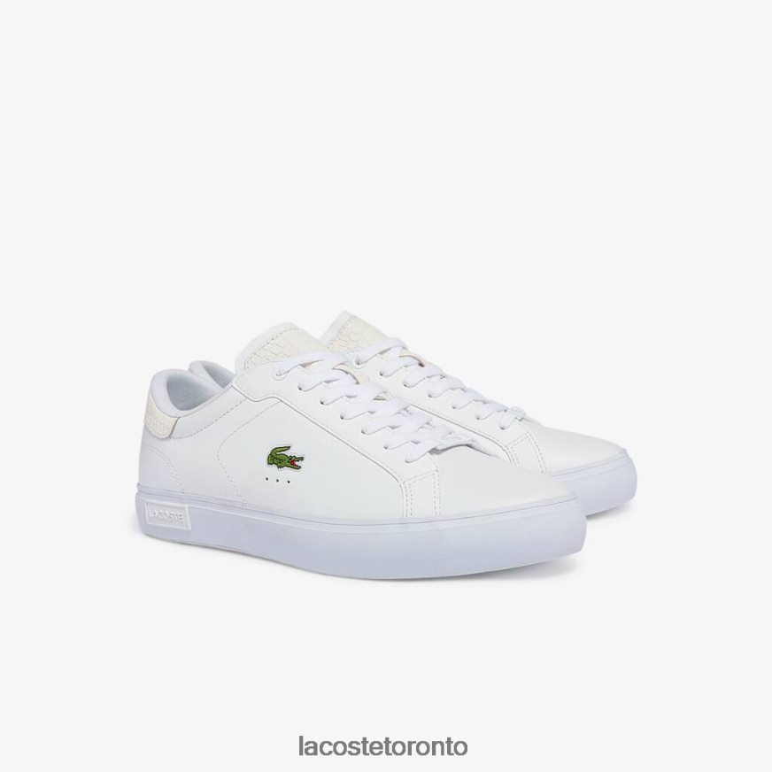 Shoes Lacoste Powercourt Burnished Leather Sneakers White Men Z60BPR1845