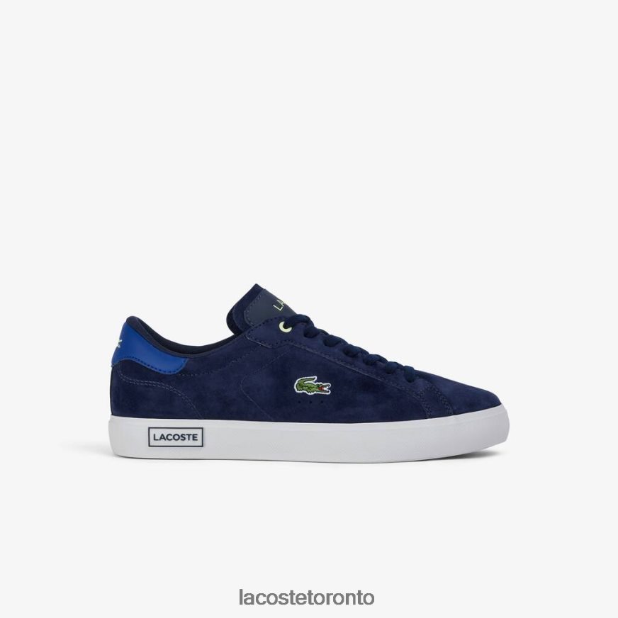 Shoes Lacoste Powercourt Leather Color Contrast Sneakers Navy  Off White Men Z60BPR1900