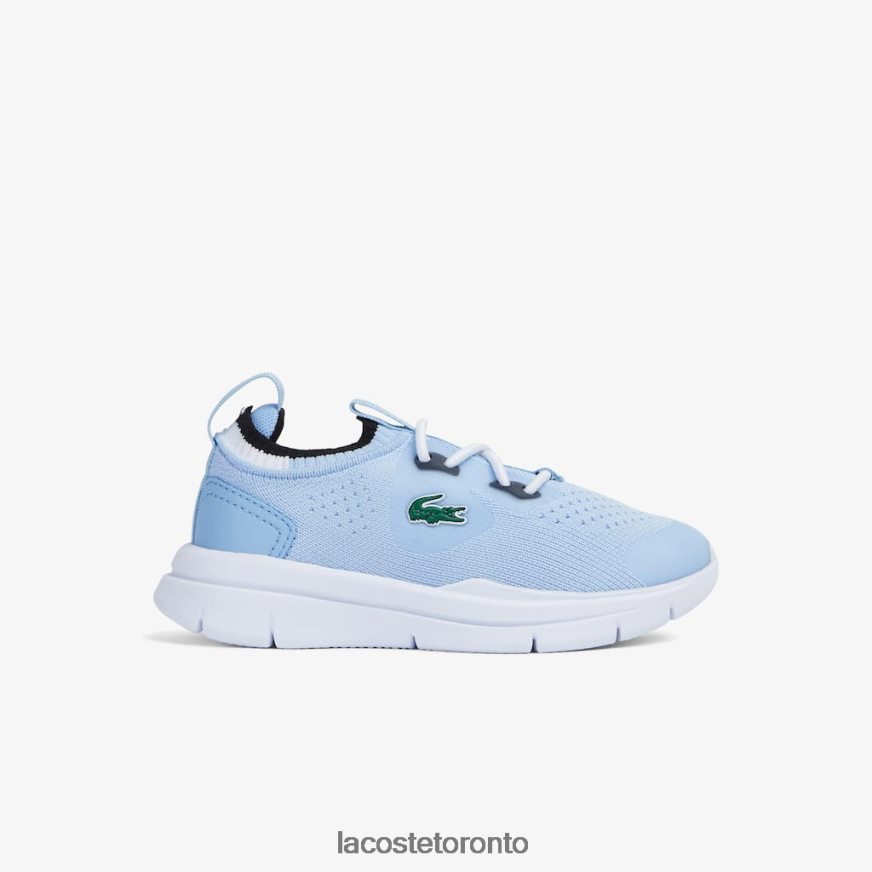 Shoes Lacoste Run Spin Knit Textile Color Contrast Sneackers Light Blue/White Kids Z60BPR2980