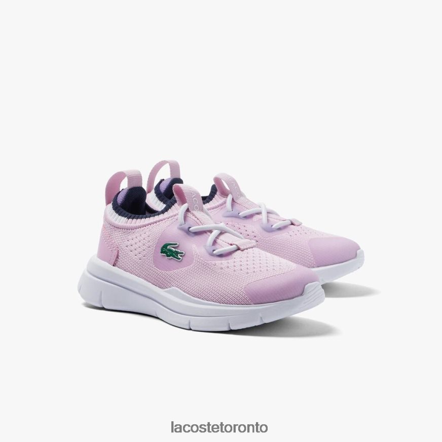 Shoes Lacoste Run Spin Knit Textile Color Contrast Sneackers Pink  White Kids Z60BPR2982