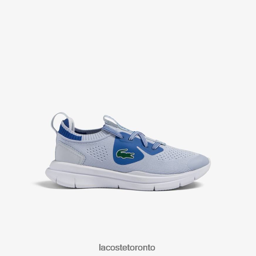 Shoes Lacoste Run Spin Knit Textile Sneakers Light Blue/Blue Kids Z60BPR3069