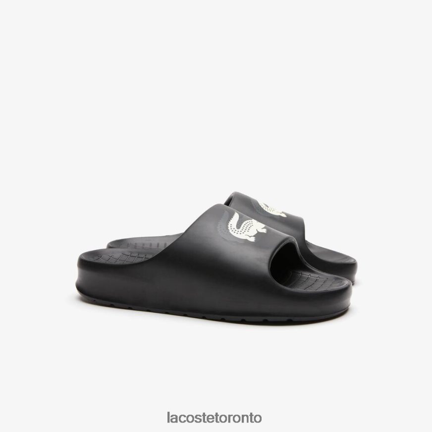 Shoes Lacoste Serve Slide 20 Evo Synthetic Colorblock Slides Black  Off White Men Z60BPR1740