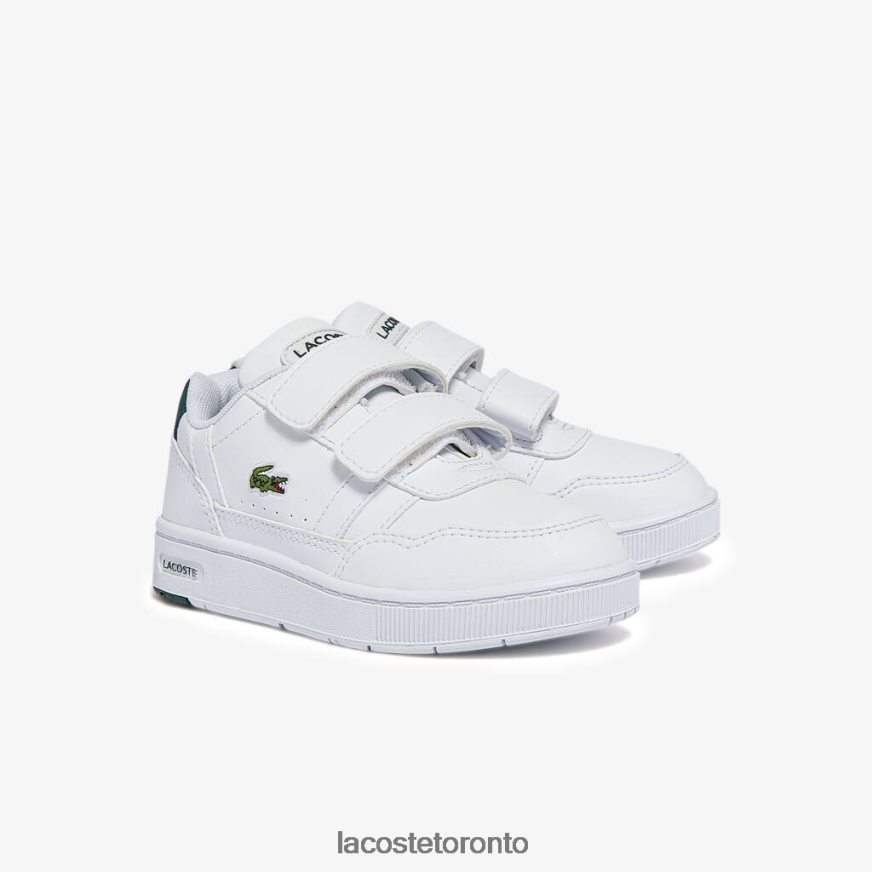 Shoes Lacoste T-Clip Synthetic Sneakers White  Dark Green Kids Z60BPR2942