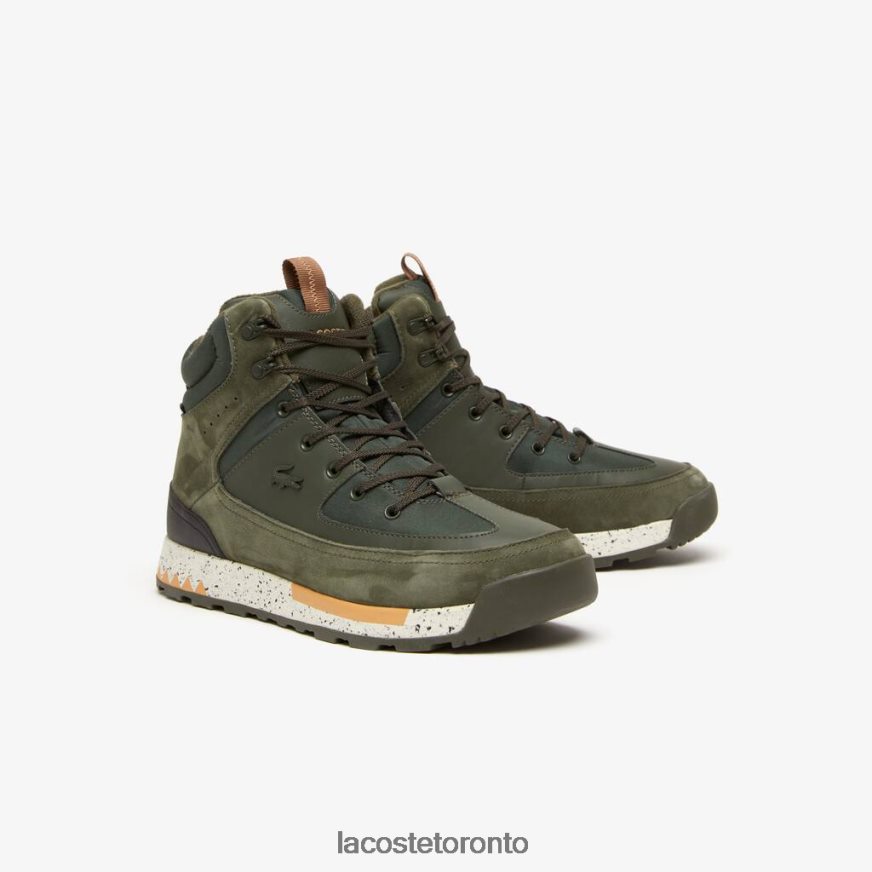 Shoes Lacoste Urban Breaker Textile and Outdoor Shoes Dark Green  Off White Men Z60BPR1891