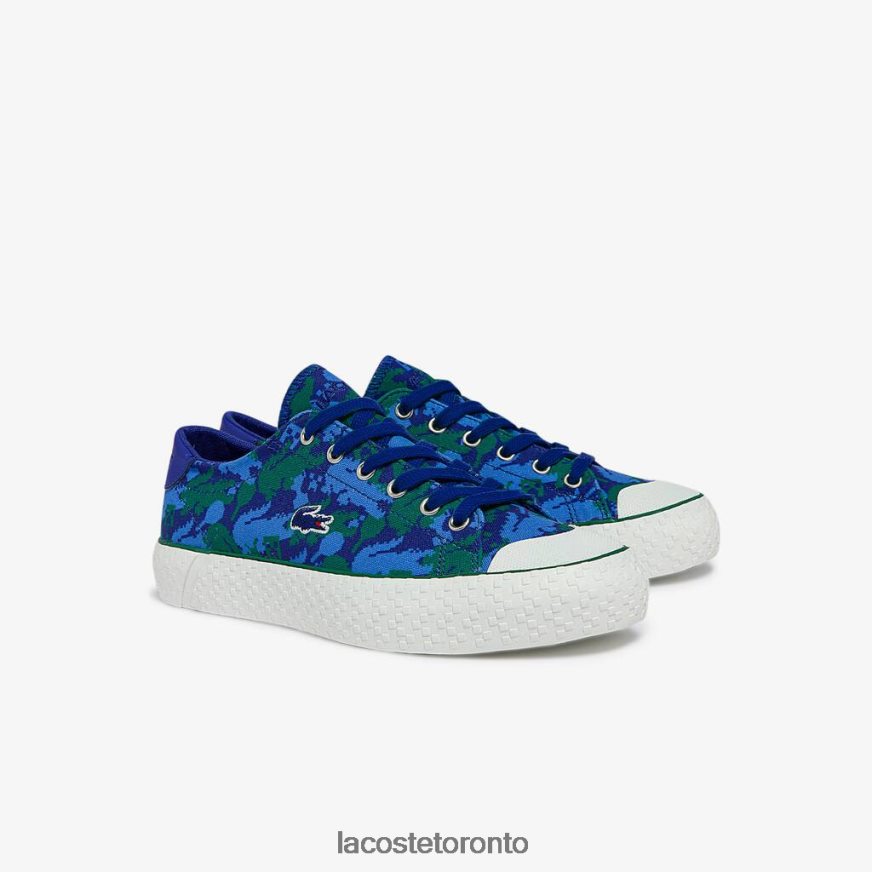 Shoes Lacoste x Minecraft Gripshot Canvas Sneakers Blue/Green Women Z60BPR2734