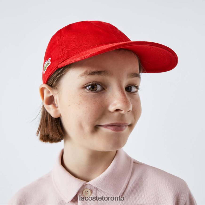 Accessories Lacoste Solid Gabardine Cap Red Kids Z60BPR2279