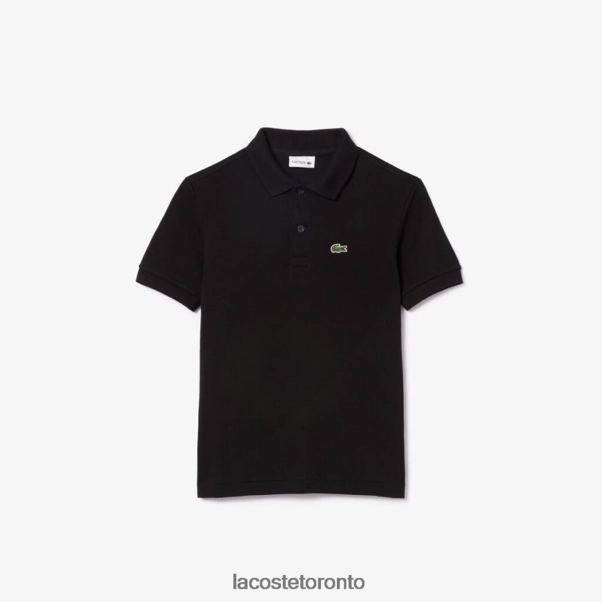 Clothing Lacoste Regular Fit Petit Pique Polo Black Kids Z60BPR3001