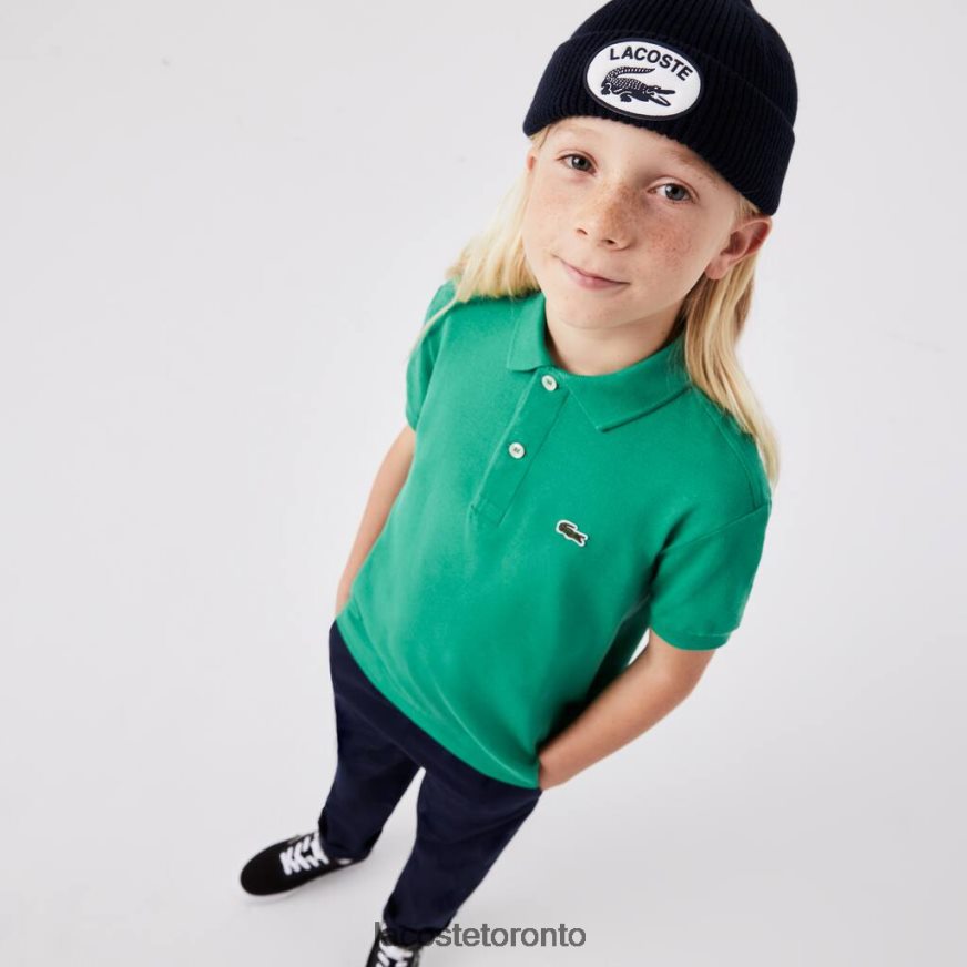 Clothing Lacoste Regular Fit Petit Pique Polo Green Kids Z60BPR3155