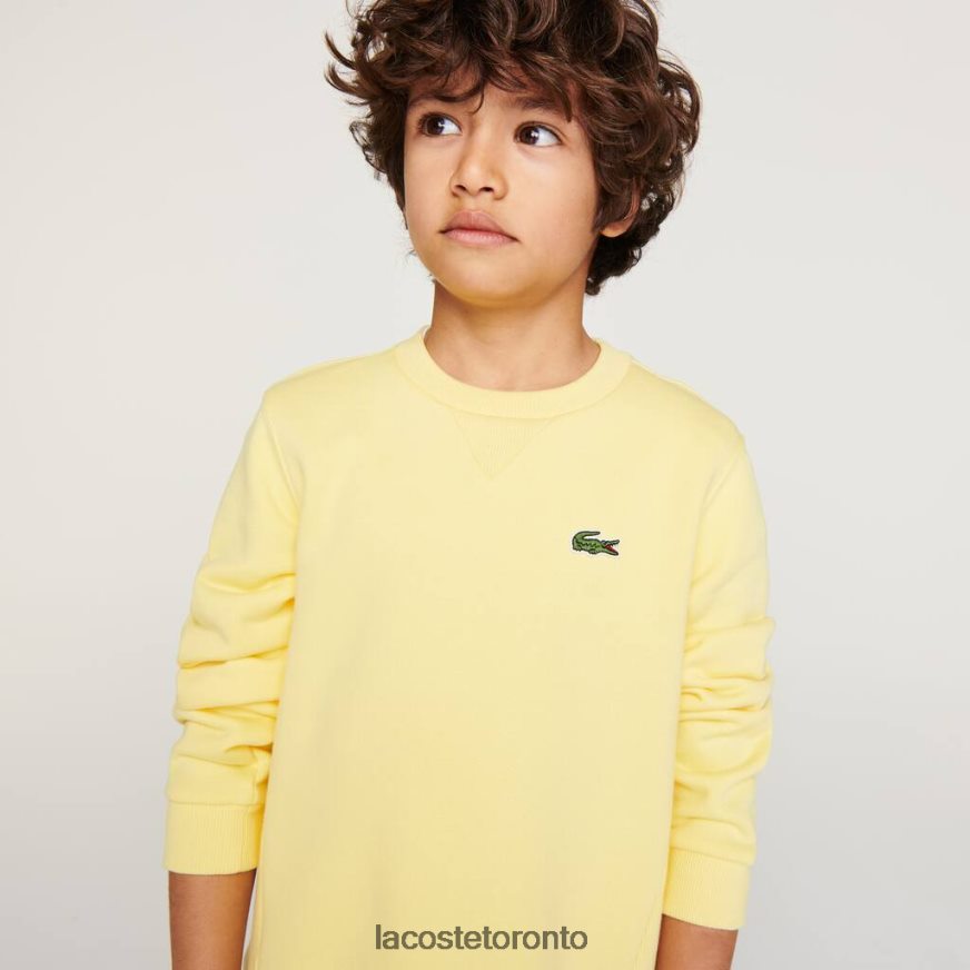 Clothing Lacoste Cotton Fleece Sweatshirt Yellow Kids Z60BPR2975