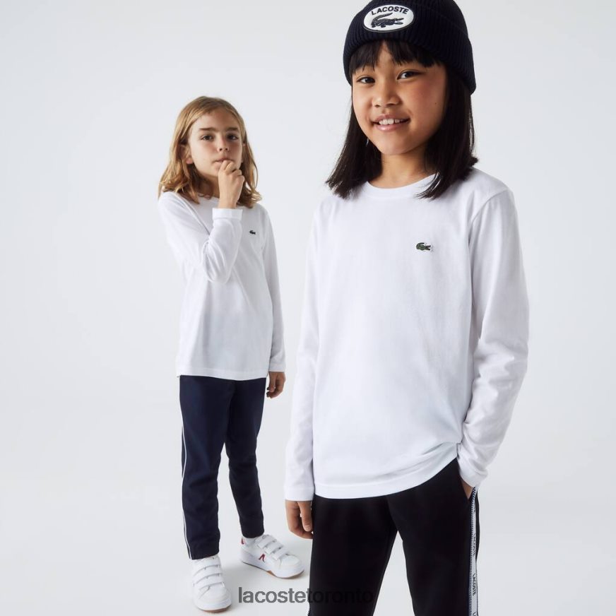 Clothing Lacoste Crew Neck Jersey T-Shirt White Kids Z60BPR3140