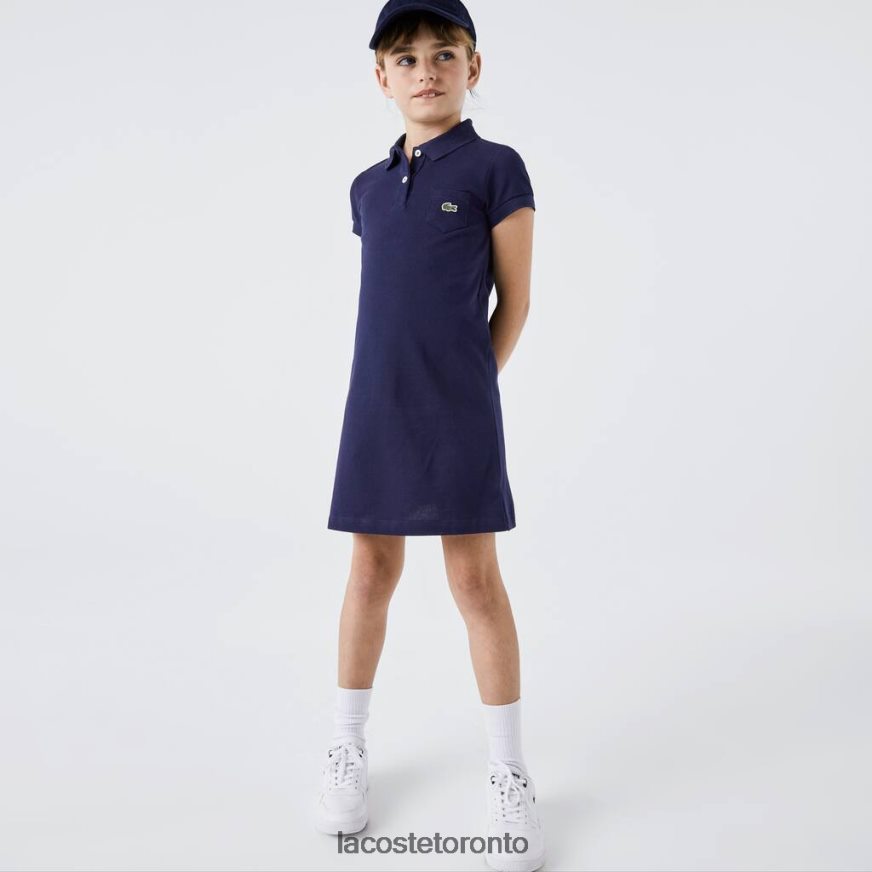 Clothing Lacoste Cotton Polo Dress Navy Blue Kids Z60BPR3083