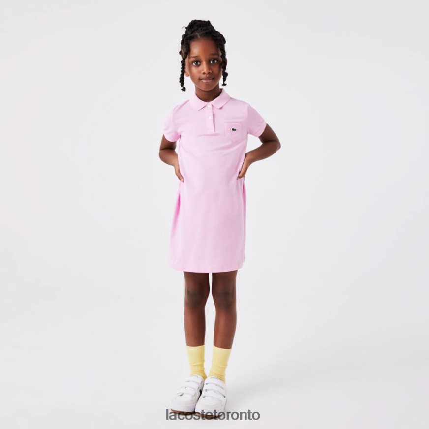 Clothing Lacoste Cotton Polo Dress Pink Kids Z60BPR3288