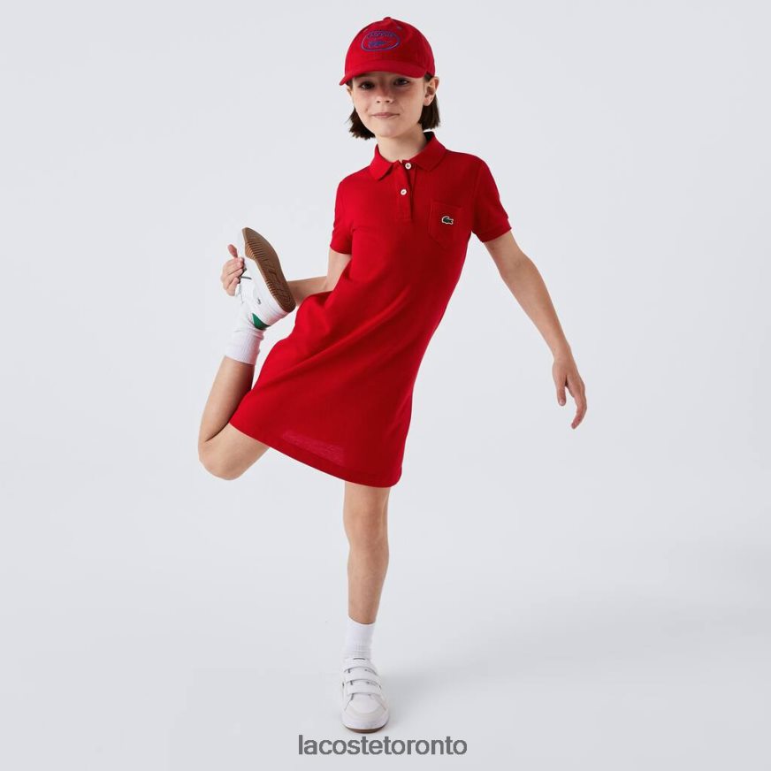 Clothing Lacoste Cotton Polo Dress Red Kids Z60BPR3290