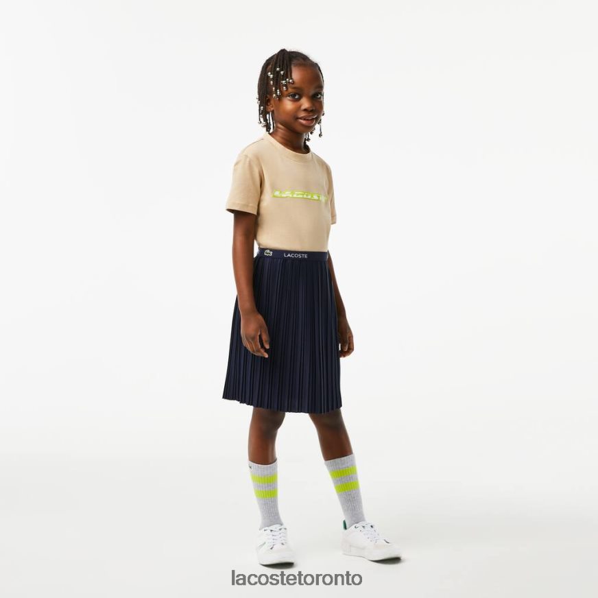 Clothing Lacoste Pleated Jersey Skirt Navy Blue Kids Z60BPR3091