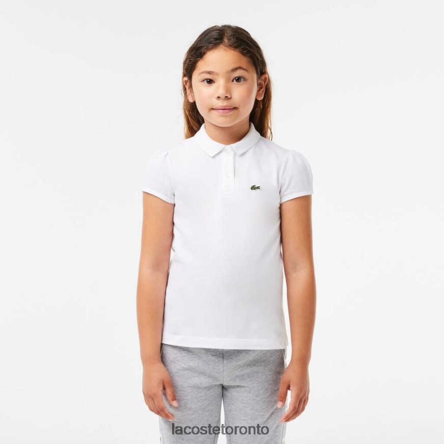 Clothing Lacoste Scalloped Collar Mini Pique Polo White Kids Z60BPR2950