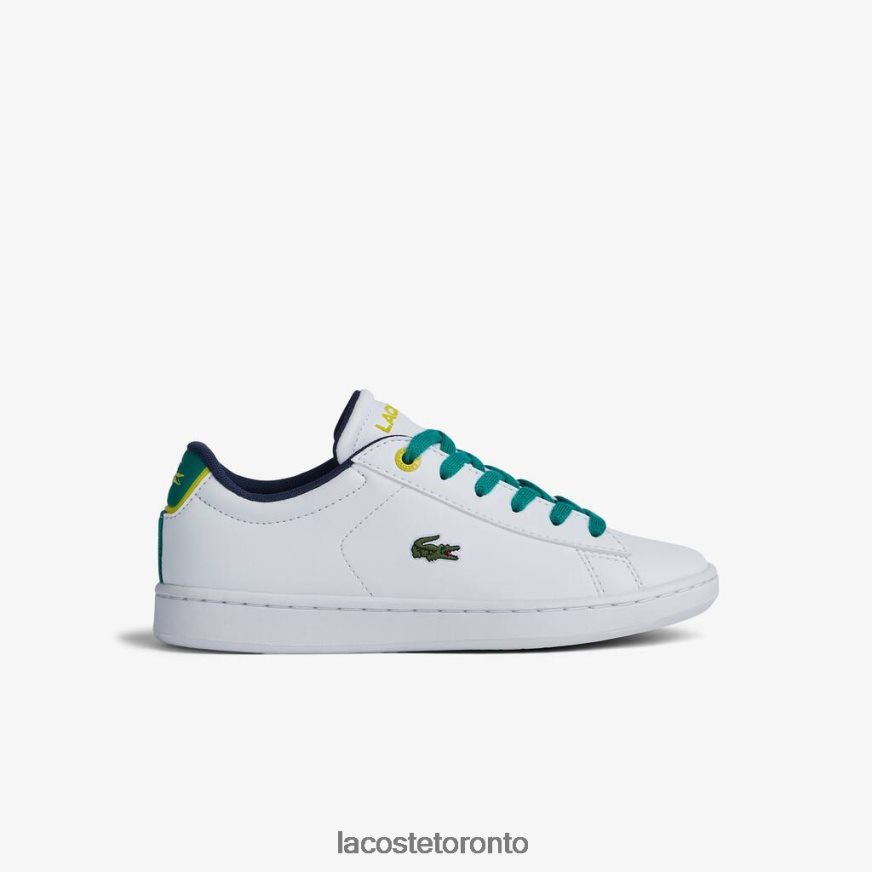 Shoes Lacoste Carnaby Synthetic Sneackers White/Green Kids Z60BPR3331