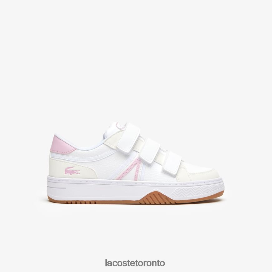 Shoes Lacoste L001 Synthetic Sneackers White & Pink Kids Z60BPR3326