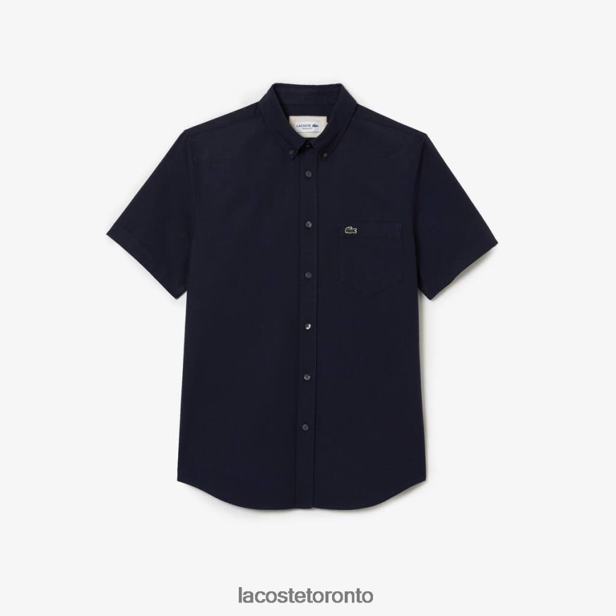 Clothing Lacoste Regular Fit Cotton Shirt Navy Blue Men Z60BPR452