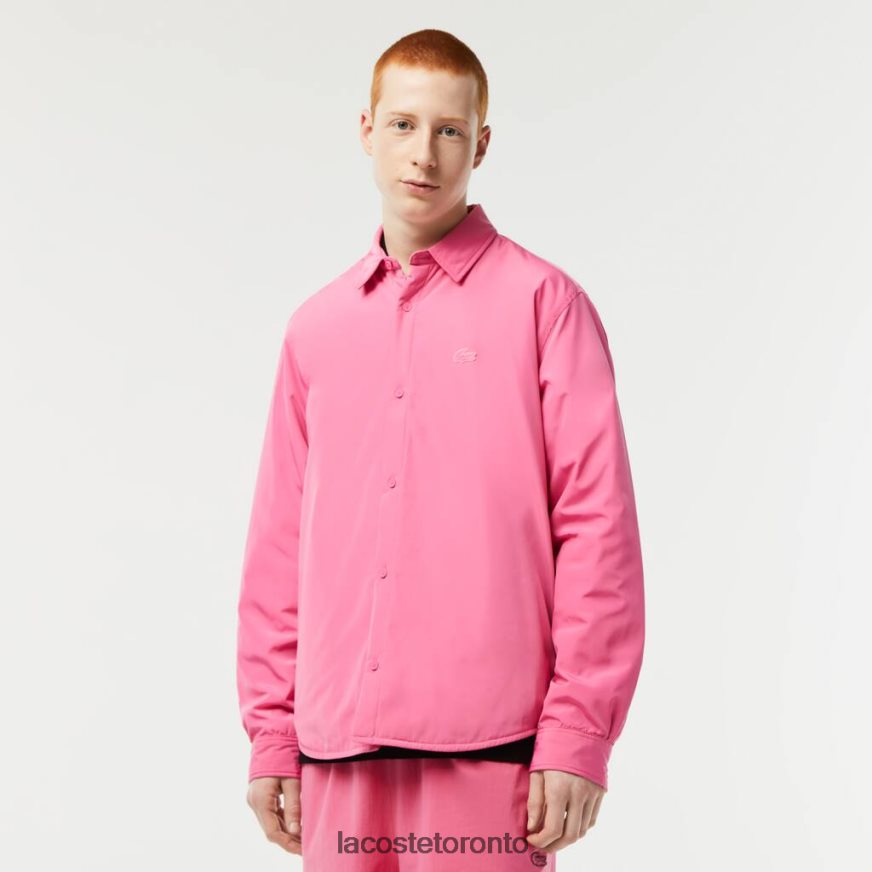 Clothing Lacoste Water Repellent Overshirt Pink Men Z60BPR498