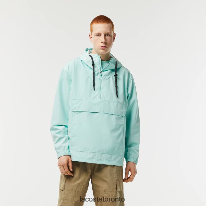 Clothing Lacoste Cropped Pull On Hooded Jacket Mint Men Z60BPR393