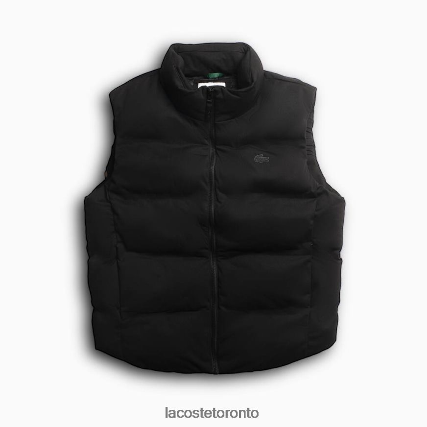 Clothing Lacoste Fold Away Hood Vest Black Men Z60BPR1259