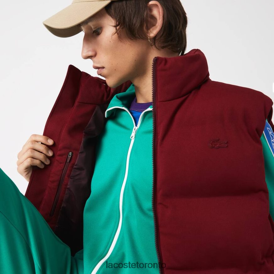 Clothing Lacoste Fold Away Hood Vest Bordeaux Men Z60BPR1258