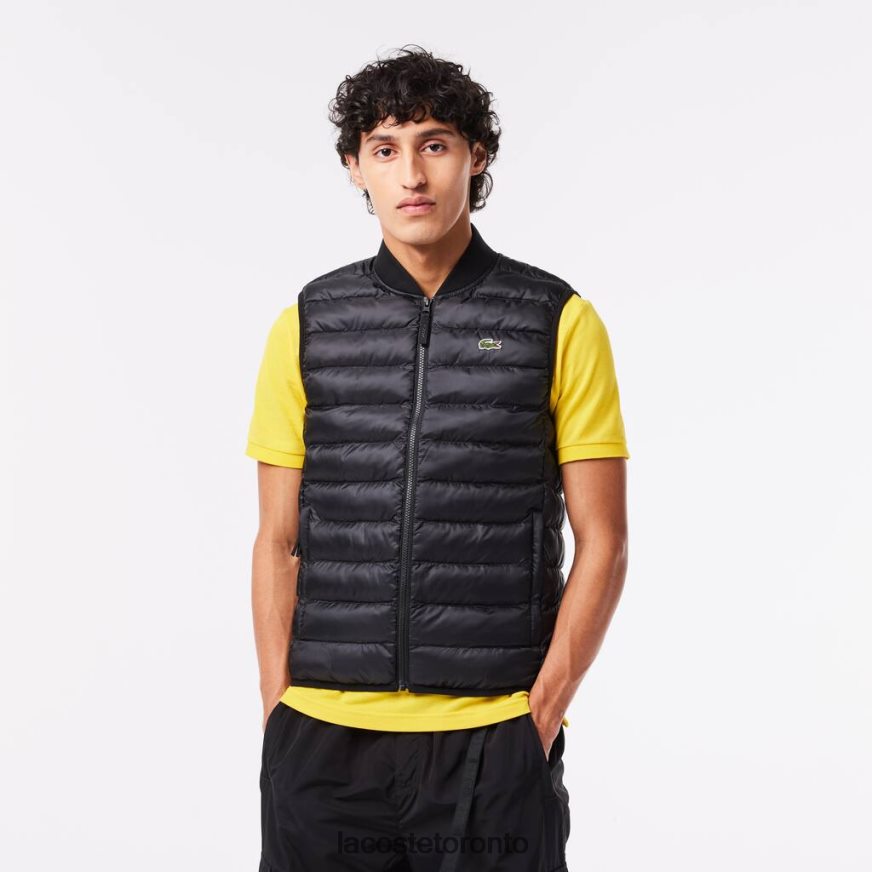 Clothing Lacoste Padded Water-Repellent Vest Black Men Z60BPR1252