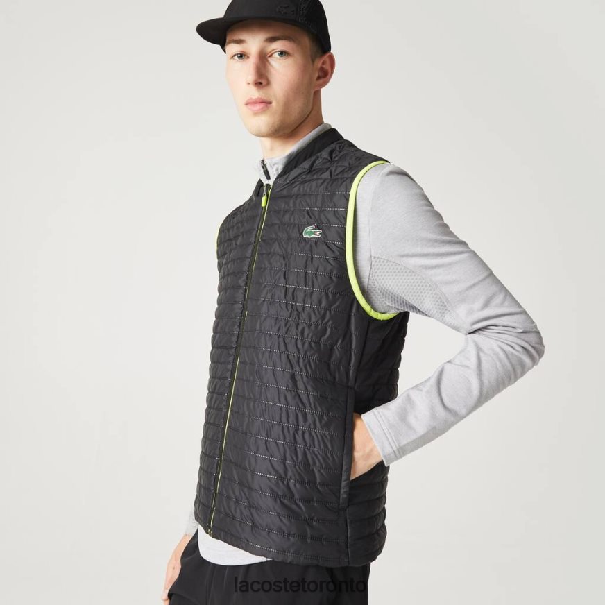 Clothing Lacoste SPORT Padded Reversible Vest Yellow/Black Men Z60BPR385