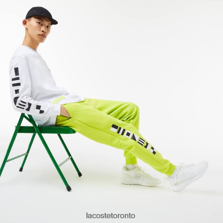 Clothing Lacoste Reflective Print Trackpants Yellow Men Z60BPR1046