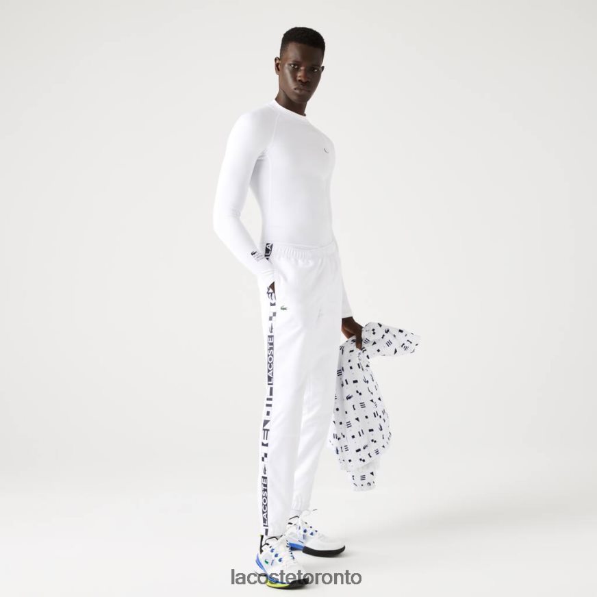 Clothing Lacoste SPORT Side Prints Tennis Trackpants White Men Z60BPR1088