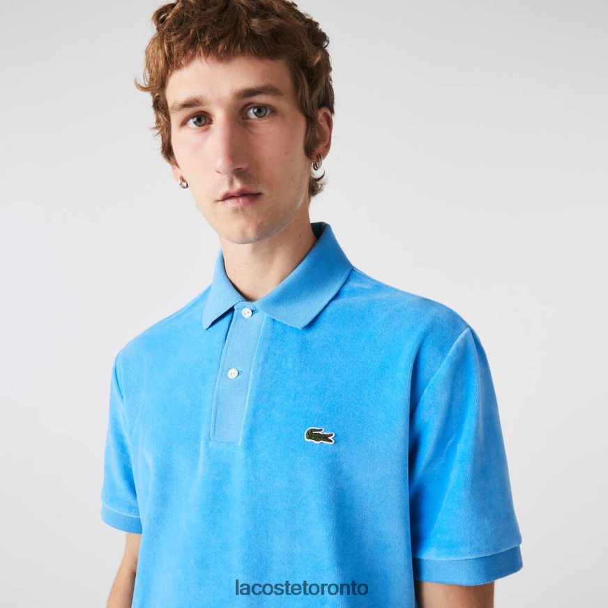 Clothing Lacoste Classic Fit Cotton Velvet Polo Blue Men Z60BPR738