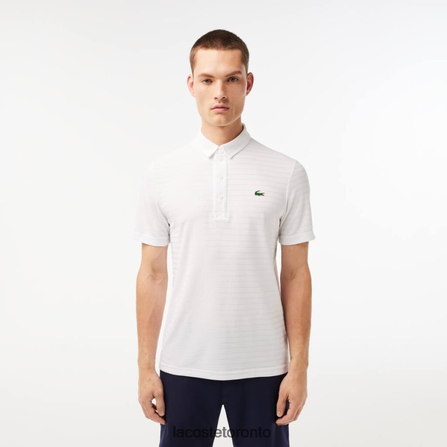 Clothing Lacoste SPORT Textured Breathable Golf Polo White Men Z60BPR69