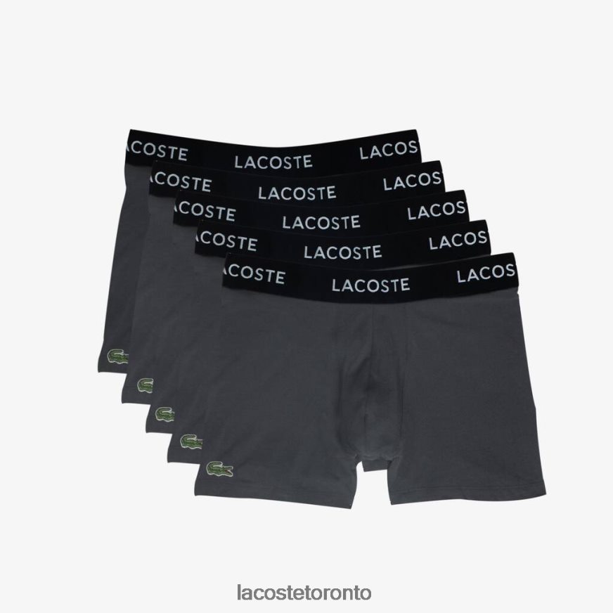 Clothing Lacoste 5-Pack Logo Waist Boxers Grey Men Z60BPR1400