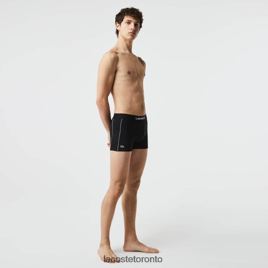 Clothing Lacoste Breathable Technical Mesh Trunk Black/White Men Z60BPR1557