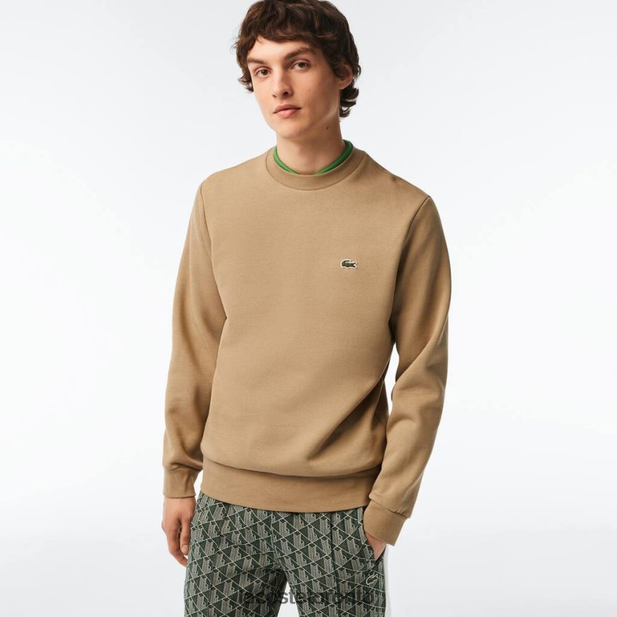 Clothing Lacoste Organic Brushed Cotton Sweatshirt Beige Men Z60BPR289