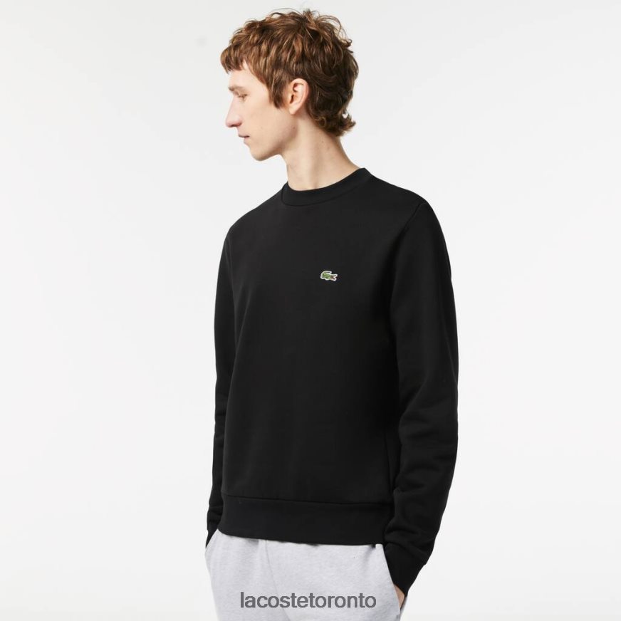 Clothing Lacoste Organic Brushed Cotton Sweatshirt Black Men Z60BPR273