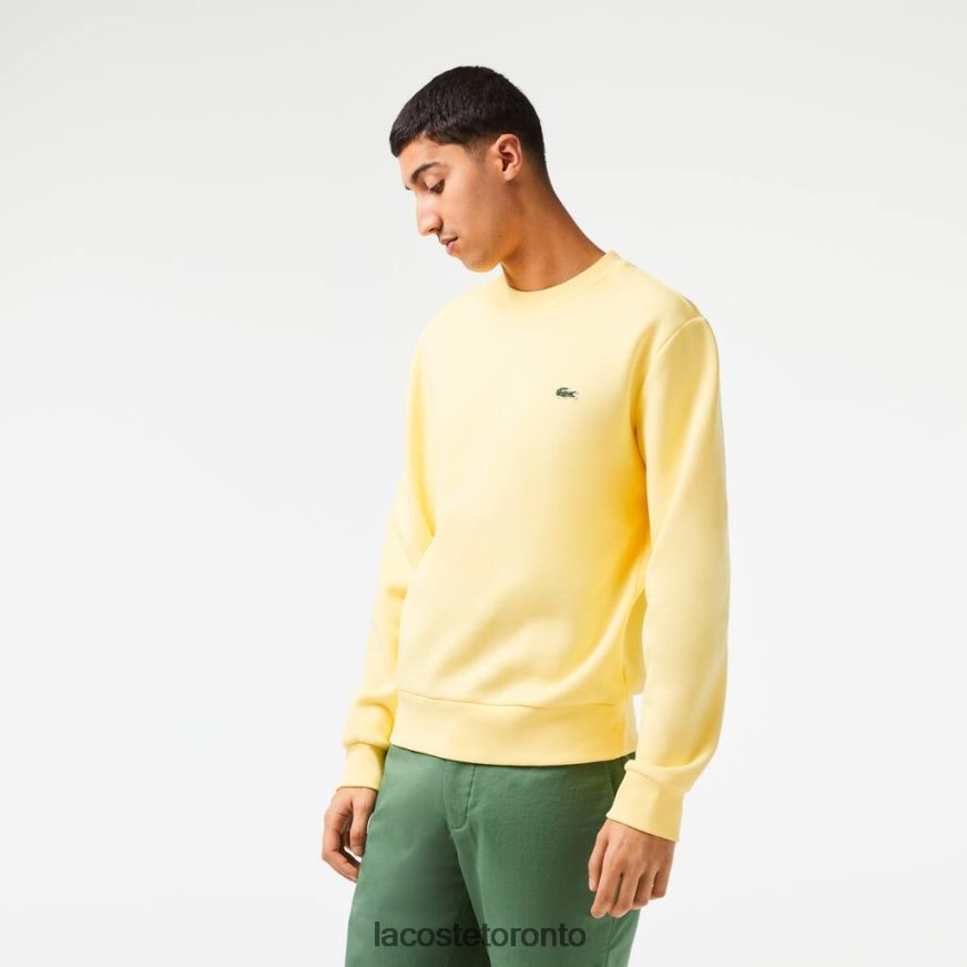 Clothing Lacoste Organic Brushed Cotton Sweatshirt Yellow Men Z60BPR271